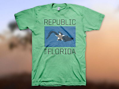 Republic of Florida t-shirt 1810 alligator blue florida gator green republic star t shirt threadless tshirt white