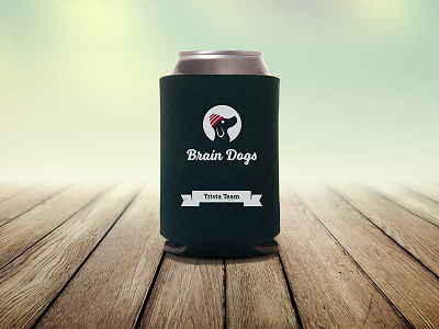 Brain Dogs koozie brand design devo dog identity koozie logo logomark trivia