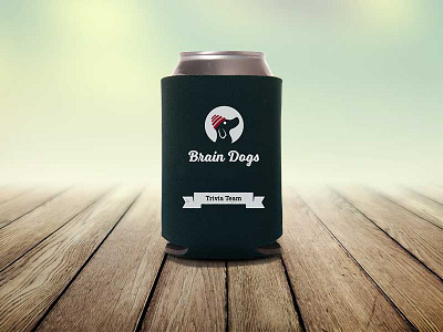 Brain Dogs koozie