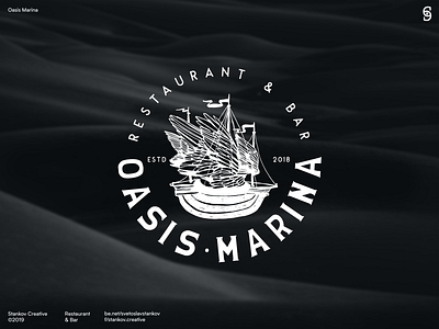 Oasis Marina brand design brand identity flat illustration illustration logo logodesign logos logotype typography vector