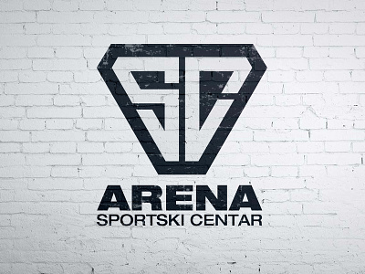 Sport center arena fitness gym logo sport