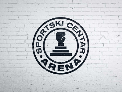 Sport center arena boxing fitness gym logo