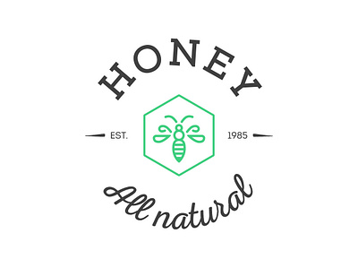 All Natural Honey design honey logo