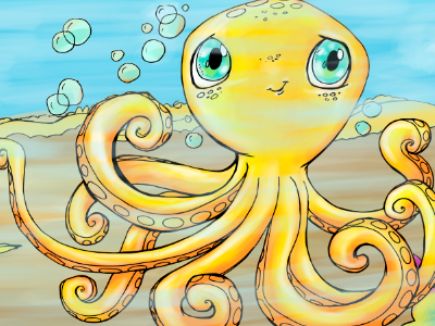 Octopus! books brushes childrens childrensbooks drawing illustration illustrator octopus paint photoshop sea underwater