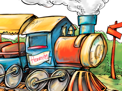 Train books brushes children childrensbook illustration painting photoshop reading traditionalillustration train