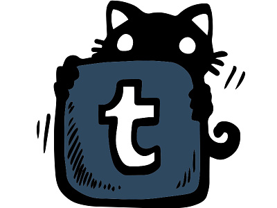 Socialmediaicons button cat character cute etsy icon illustration kitty monster social media social media icons tumblr