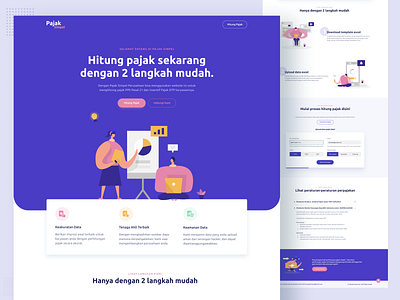 Pajak Simpel - Simple Tax app application design flat illustration typography ui ux web website