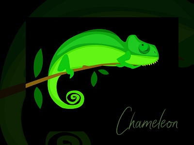 Chameleon animal animal art chameleon illustration vector дизайн
