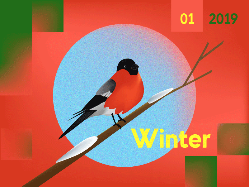 January abstact art calendar design draw graphic art graphic design illustration ui ux vector winter вектор