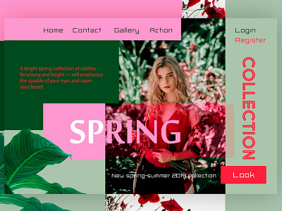 Homepage fashion graphic design homepage homepage design spring tread ui ui ux design ux designer web website