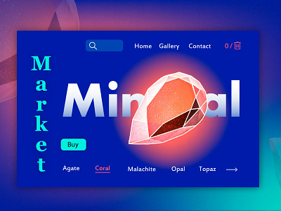 Homepage for mineral shop