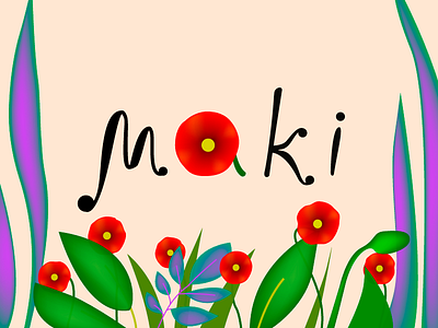 Maki Logo art branding cosmetic design draw graphic art graphic design illustration illustrator korean logo maki spring typography vector брендинг вектор дизайн логотип