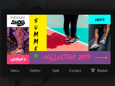 Home page for shoe store