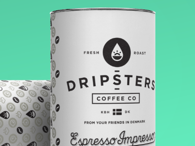 Dripsters Coffee branding can coffee packaging