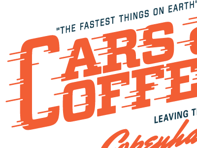 cars and coffee cars coffee identity logo speed