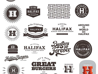 Halifax Burgers. Identities branding burgers identity logos