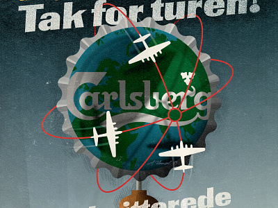 Illus Journalisten bottle cap illustration magazine poster retro vintage