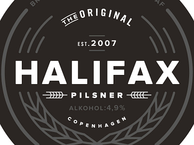 Halifax Pilsner beer coaster halifax label pilsner