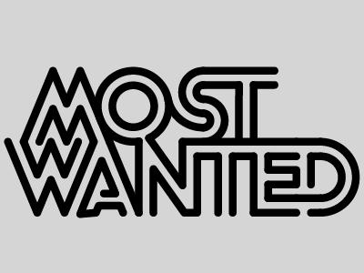 MOST WANTED TYPOGRAPHY line rounded typography