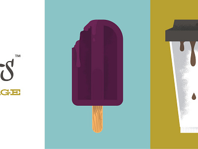 Olivers Banner banner coffee ice cream illustration popsicle