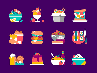 Icons for Deliveroo food icon icon artwork icons icons design illustration vector