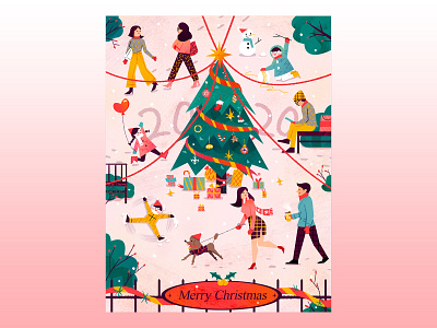 Merry Christmas adobe illustrator christmas design graphicdesign illustration vector vectorart