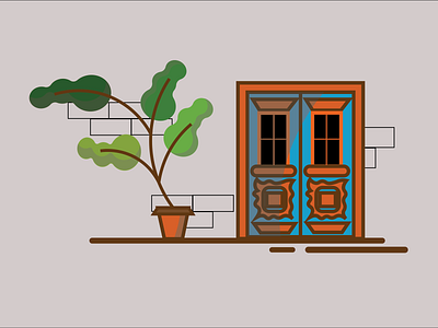 Door design illustration