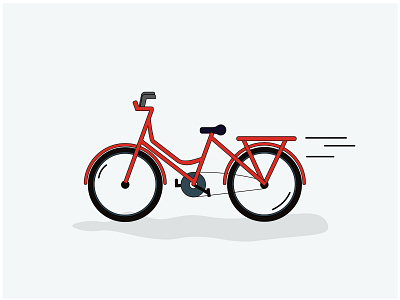 Bicycle design drawing flatdesign vector