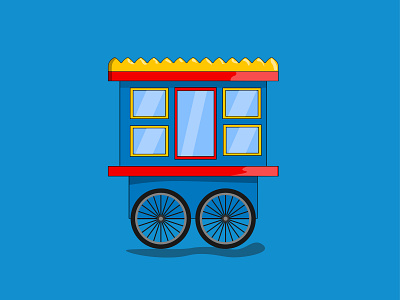 Fuchka Cart design drawing fuchka cart illustration street food vector