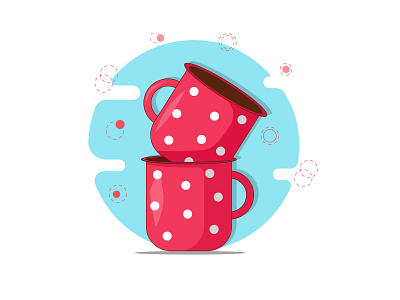 Mugs adobe illustrator art design drawing flatdesign graphic design icon illustration vector