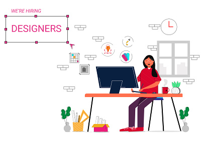 Concept Illustration - hiring designers adobe illustrator art design drawing flat flatdesign graphic design illustration vector