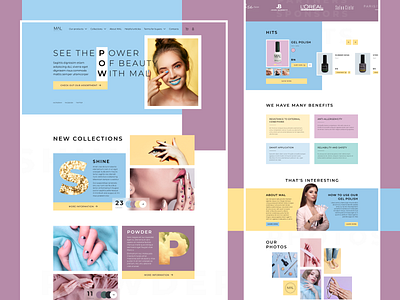 Site for MAL - nail products beauty design digital ecommerce figma nail nail products style ui uiux ux website