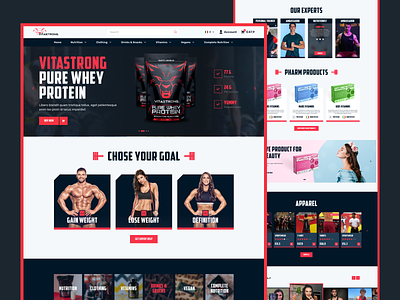 Website redesign: Vitastrong - sport and supplements