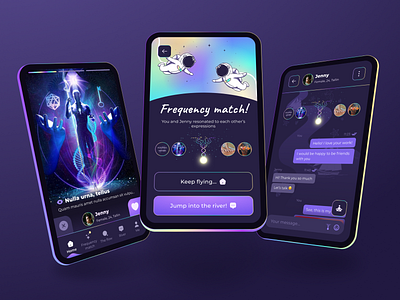 UI&UX: Self-expression app for finding friends by hobby app black design digital expression figma find friend hobby human capital inspiration mobile app space talent ui uiux ux