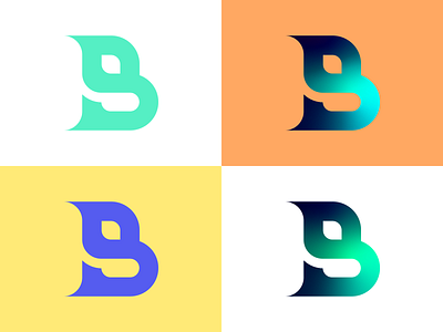 Another B Logo design fade logo simple typography vector