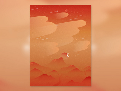 Desert Breeze design gradient graphic design illustration illustrator minimal poster