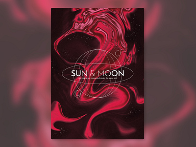 Sun & Moon abstract design gradient graphic design illustration illustrator poster universe