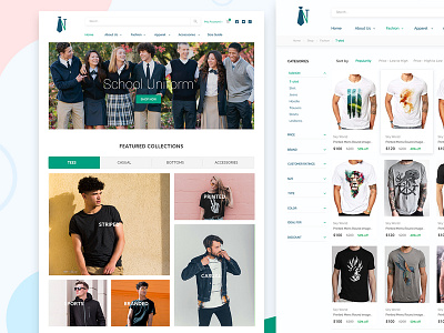 Fashion E-commerce branding clean colour design dress e commerce fashion filter flat list logo mockup search trend type typography ui ui inspiration ux web