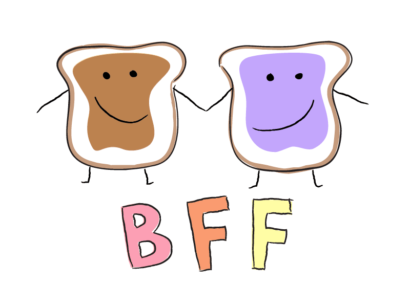 BFF animation bff emoji friends gif happy jelly peanut butter toast