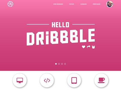 Hello Dribbble - Debutshot debut design web web design
