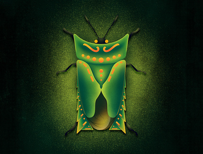 Asiarcha angulosa The Shield Bug bug bugs design illustraion illustration illustrator noise noise shadow shadow vector