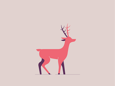 Deer animal color deer illustraion illustration illustrator monogram vector