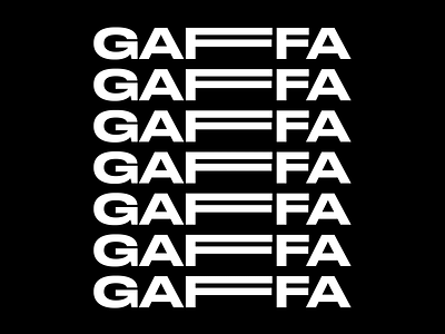Gaffa Logo animated logo branding design system digital brand digitalbrand experimental logo motion design motiongraphic preloader theater visual identity