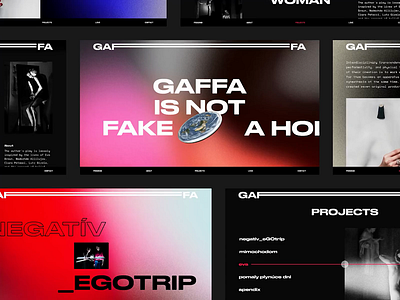 Gaffa Website branding brutalist brutalist design performance readymag theater theatre web webdesign website