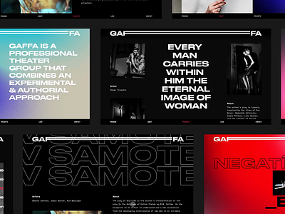 Gaffa Website branding brutalism brutalist readymag theater theatre web website