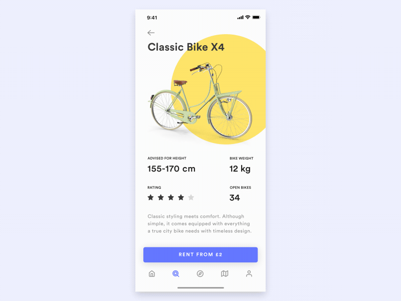 Bike Sharing App Animation – Finding Your Bike