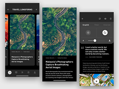 News App – Longform Articles article earth globe ios12 iphone iphonex magazine nature news publishing read reading