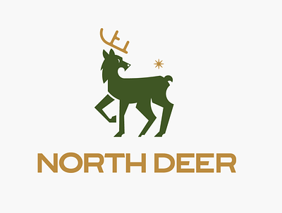North Deer branding concept deer logo design designer graphic icon logo logodeer logodesign logodesigns logozoo minimal simple design vector