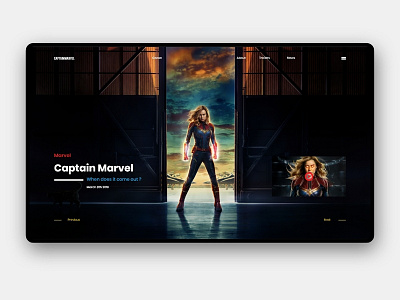 Captain Marvel UI app captain marvel design designer graphic icon layout learning marvel minimal movie movie app simple design site design ui web design weblayout