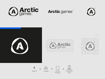 Arctic games a letter a letter logo arctic branding concept design designer game studio game studio logo games graphic icon logo minimal simple design